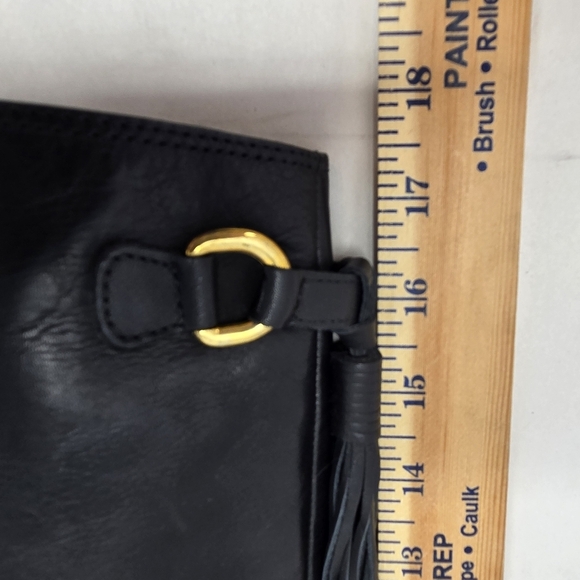 Lavorazione Artigiana Womens Riding Boots Sz 40=9 Black Italian Leather Tasseled - Picture 12 of 14